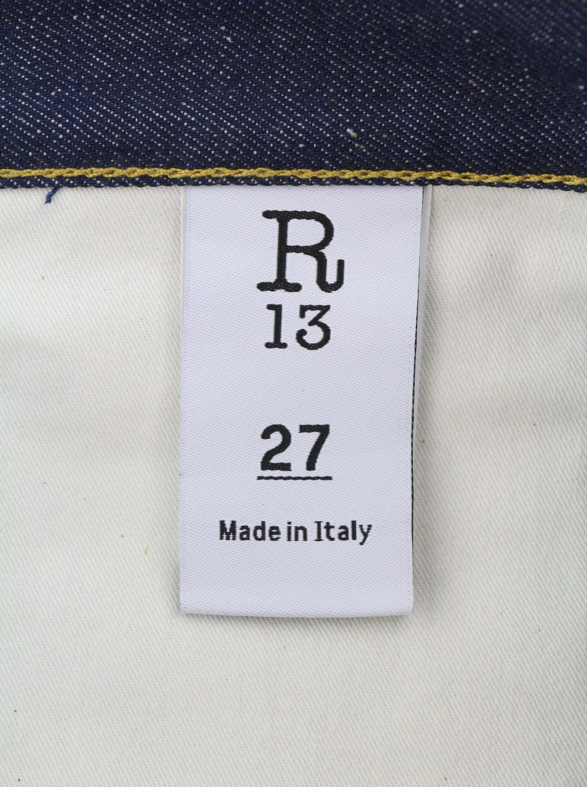 R13 Lisa Baggy Women Jeans 27 Bain Blue Dark Loose Fit Rigid Zip Fly Long