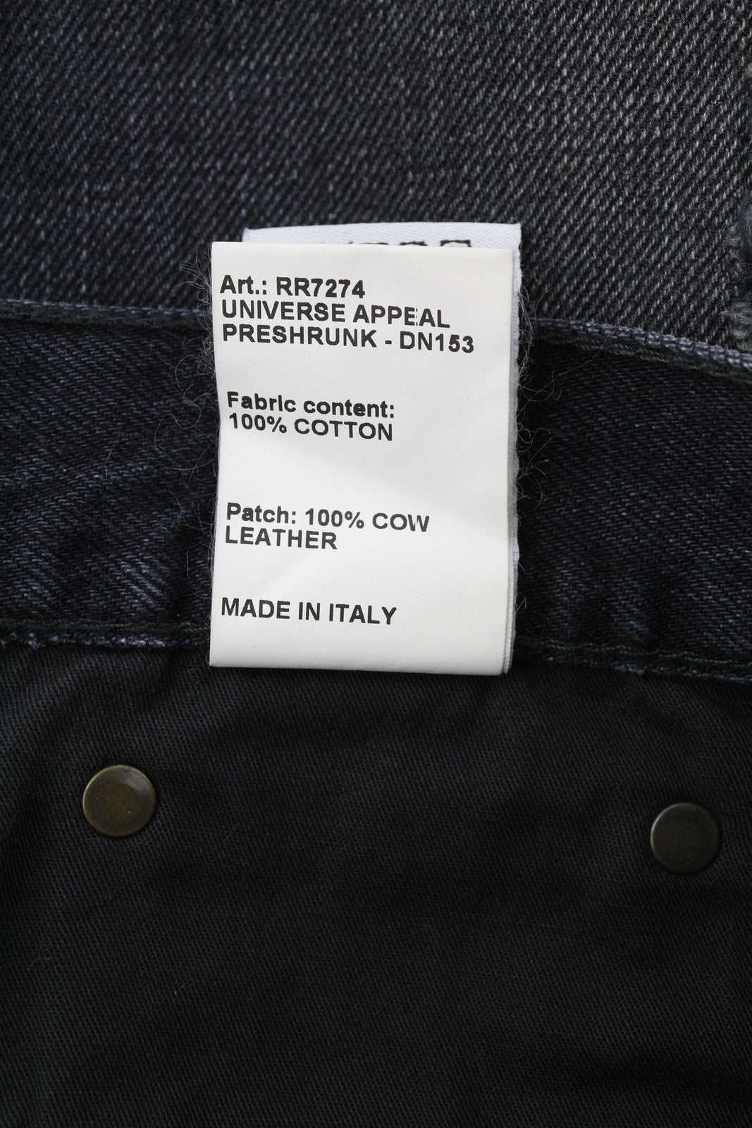 R13 Boyfriend Men's 32 Jake Black Straight Denim Distressed Zip Fly