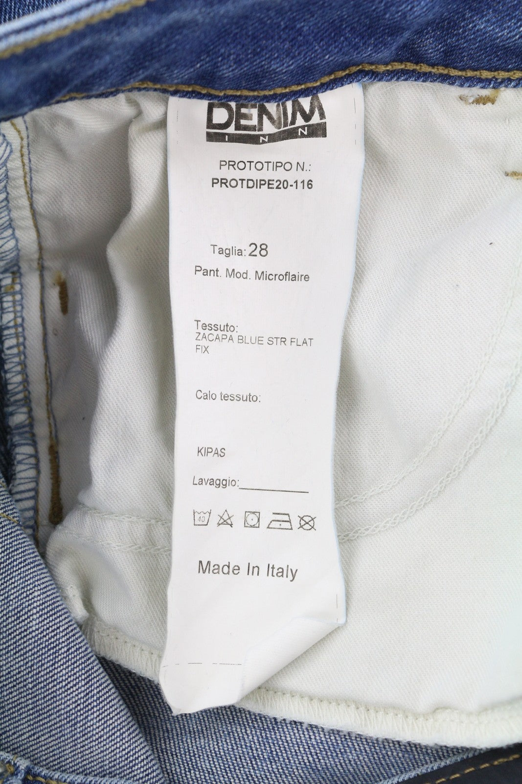 LIU JO Microflaire Women's W28 Bootcut Blue Washed Denim Raw Hem Finish