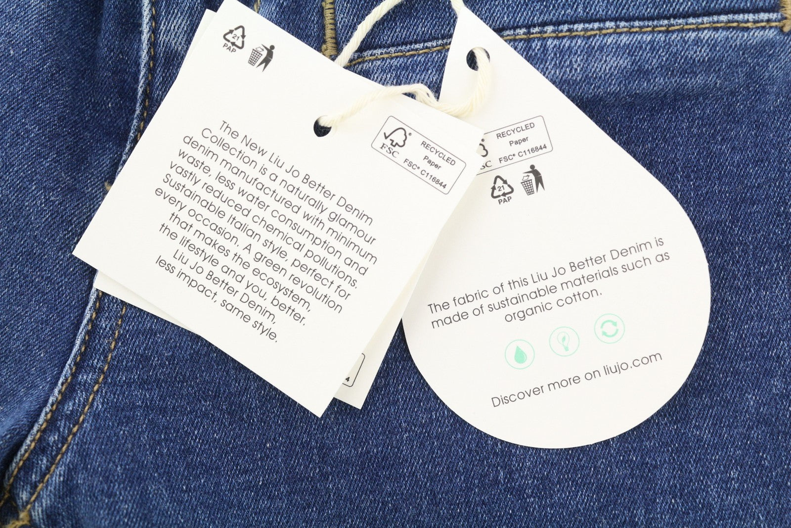 LIU JO Women's W24 Blue Denim Bootcut Zip Fly All Season Casual Logo