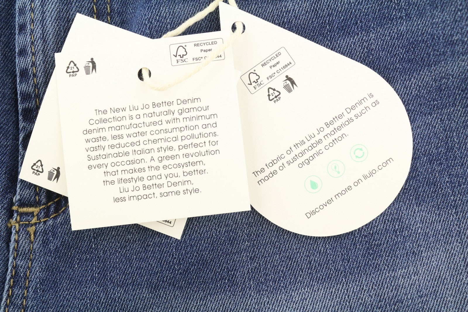 LIU JO Microflair Women's W28 Blue Ripped Distress Bootcut Denim Zip