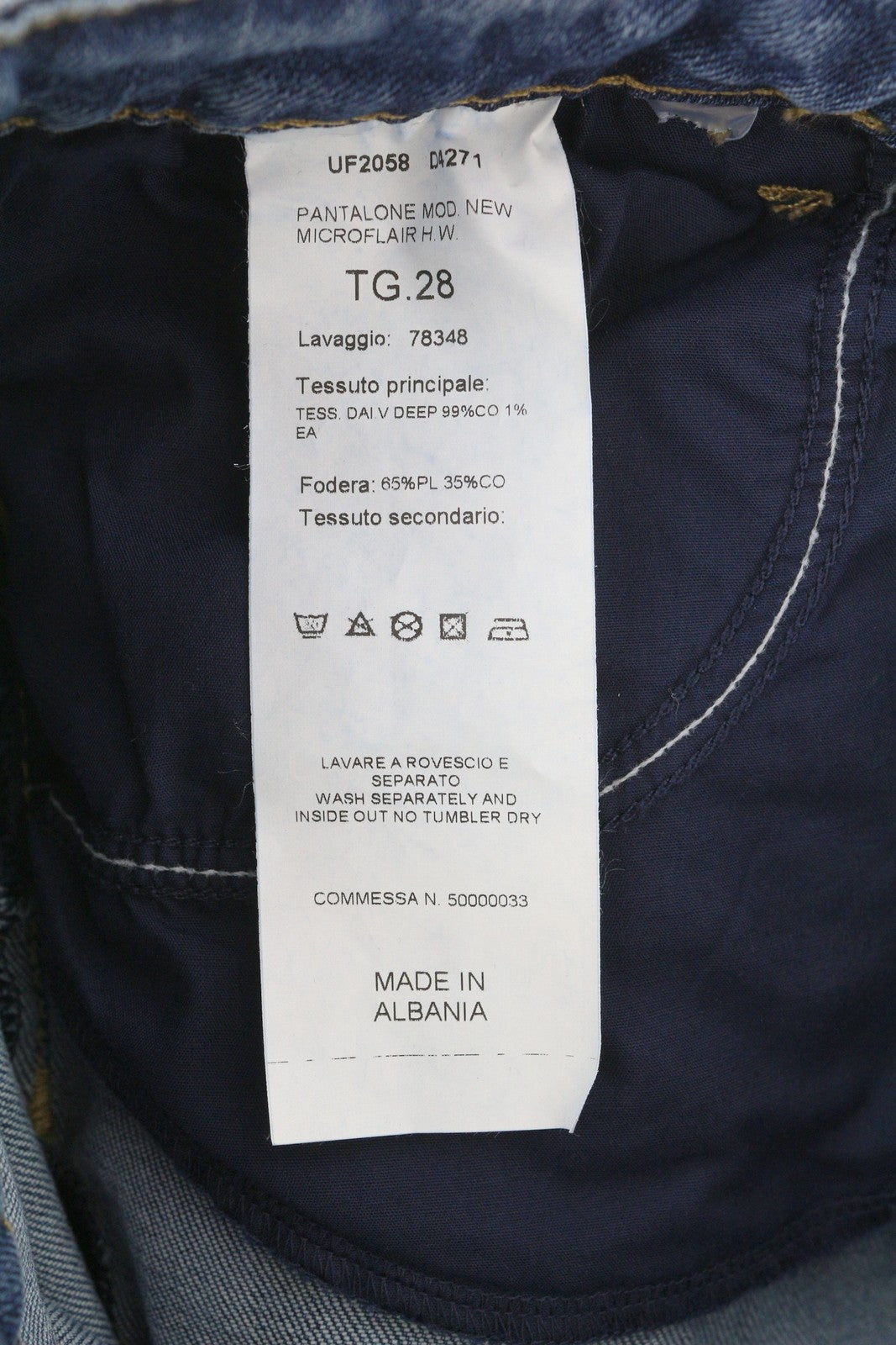 LIU JO Microflair Women's W28 Blue Ripped Distress Bootcut Denim Zip