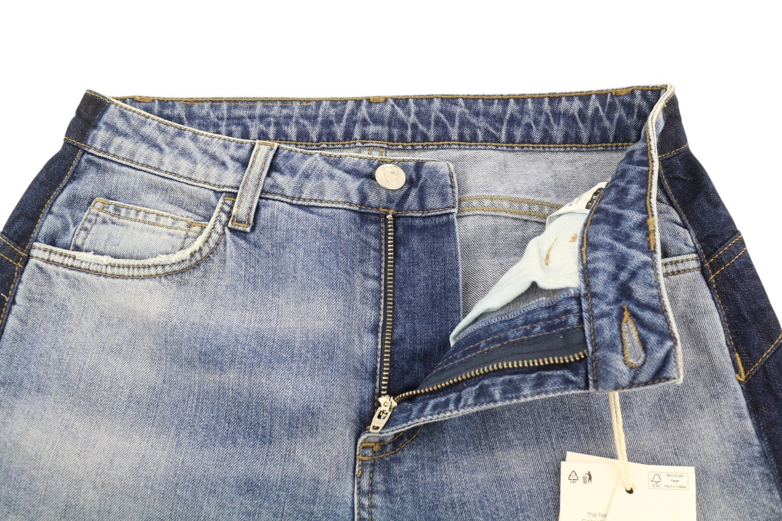 LIU JO Cute Women's W28 Blue Washed Denim Skinny Ankle Rhinestone Trim