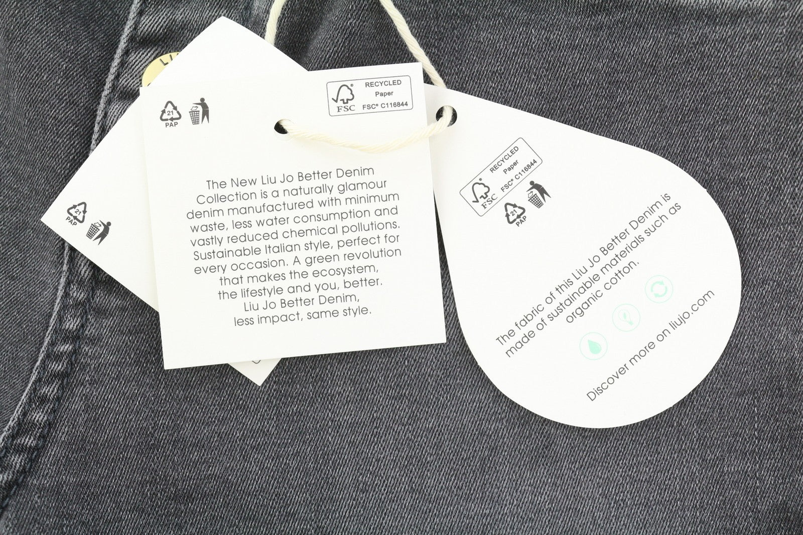 LIU JO Up Fly Women's W28 Grey Washed Bootcut Denim Button Fly Logo