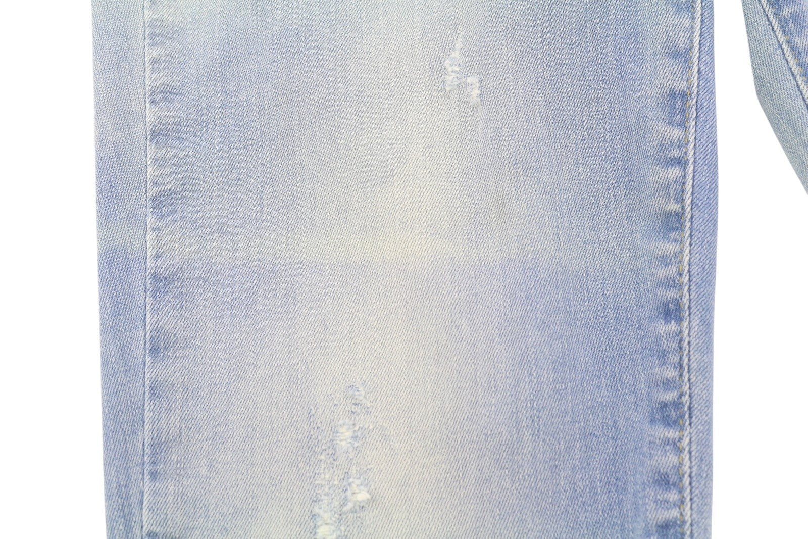 LIU JO Evita Women's W28 Skinny Blue Ripped Washed Denim Logo Detail