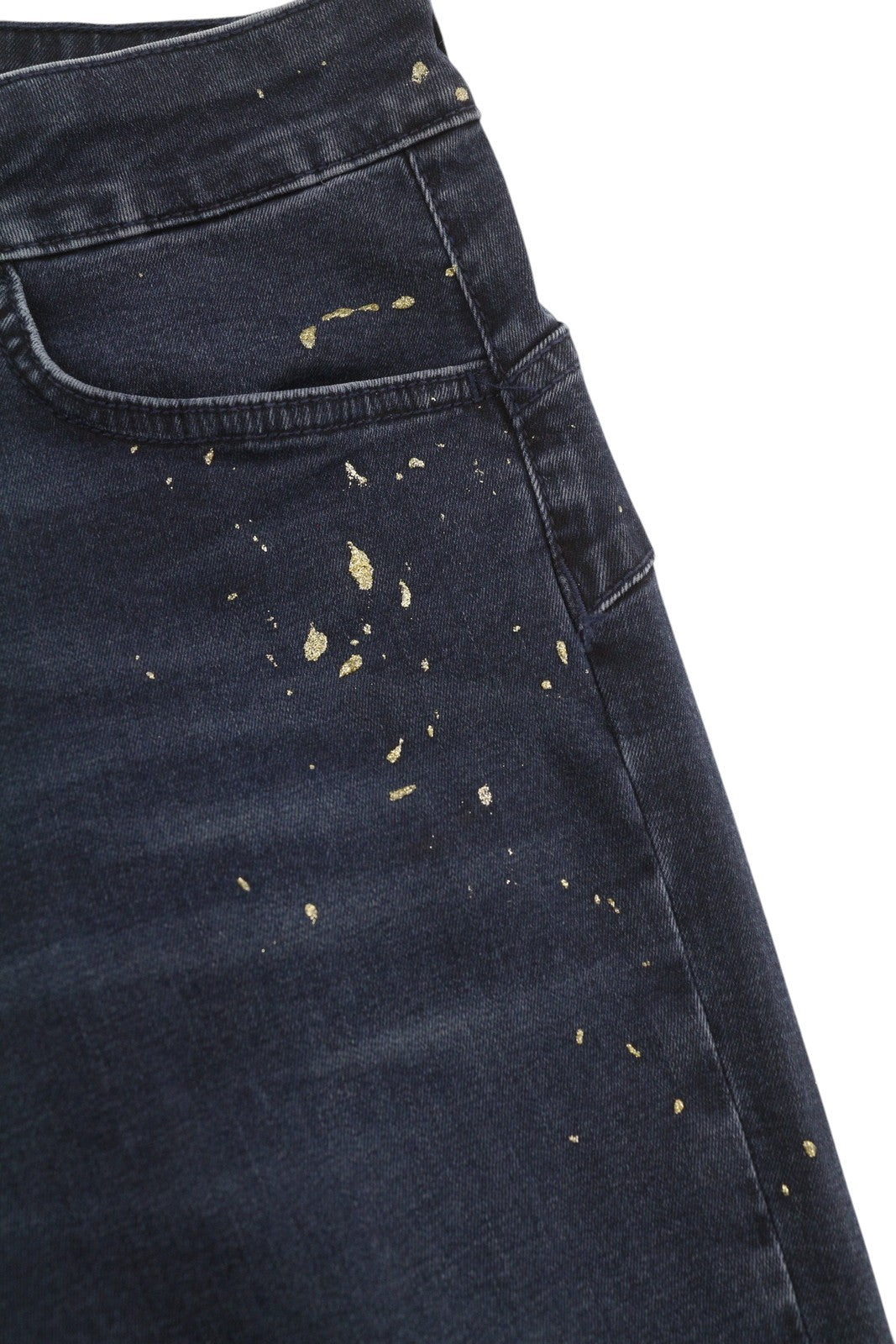 LIU JO New Classy Women's W28 Slim Blue Washed Denim Painted Ankle Cut