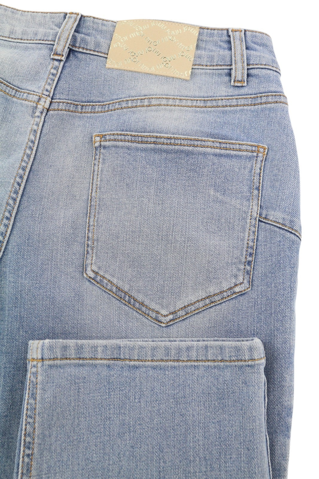 LIU JO Slim Gamba Dritta Women's 40 Blue Washed Denim Zip Fly Casual