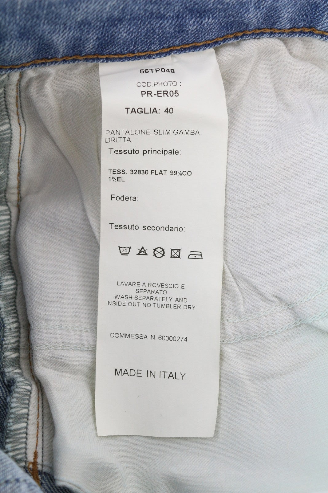 LIU JO Slim Gamba Dritta Women's 40 Blue Washed Denim Zip Fly Casual