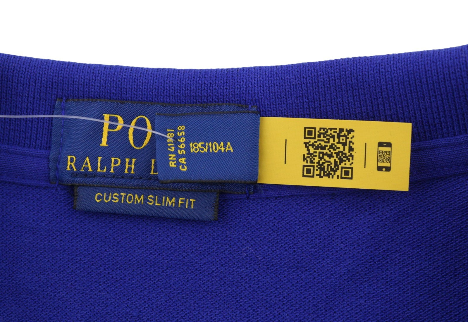 RALPH LAUREN Custom Slim Fit Men Polos XL Mid Blue Embroidered Logo Short Sleeve