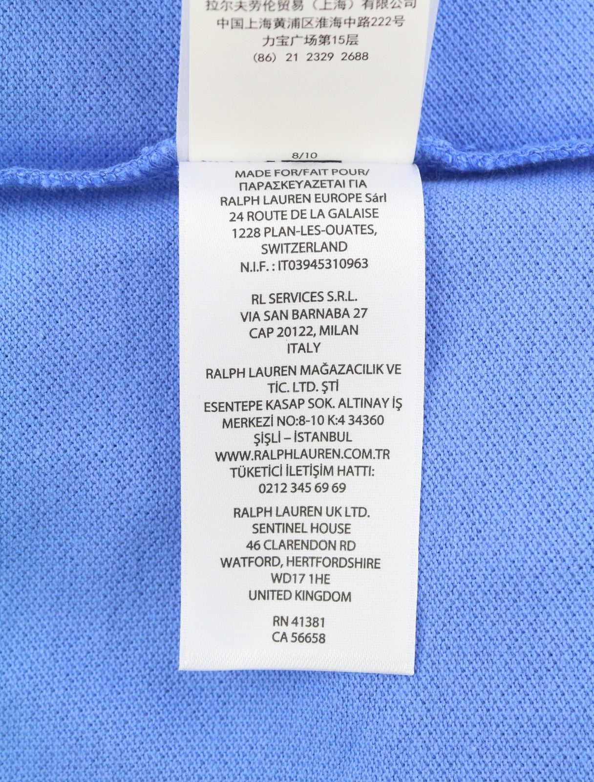 RALPH LAUREN Custom Slim Fit Men Polos L Blue Embroidered Logo Short Sleeve