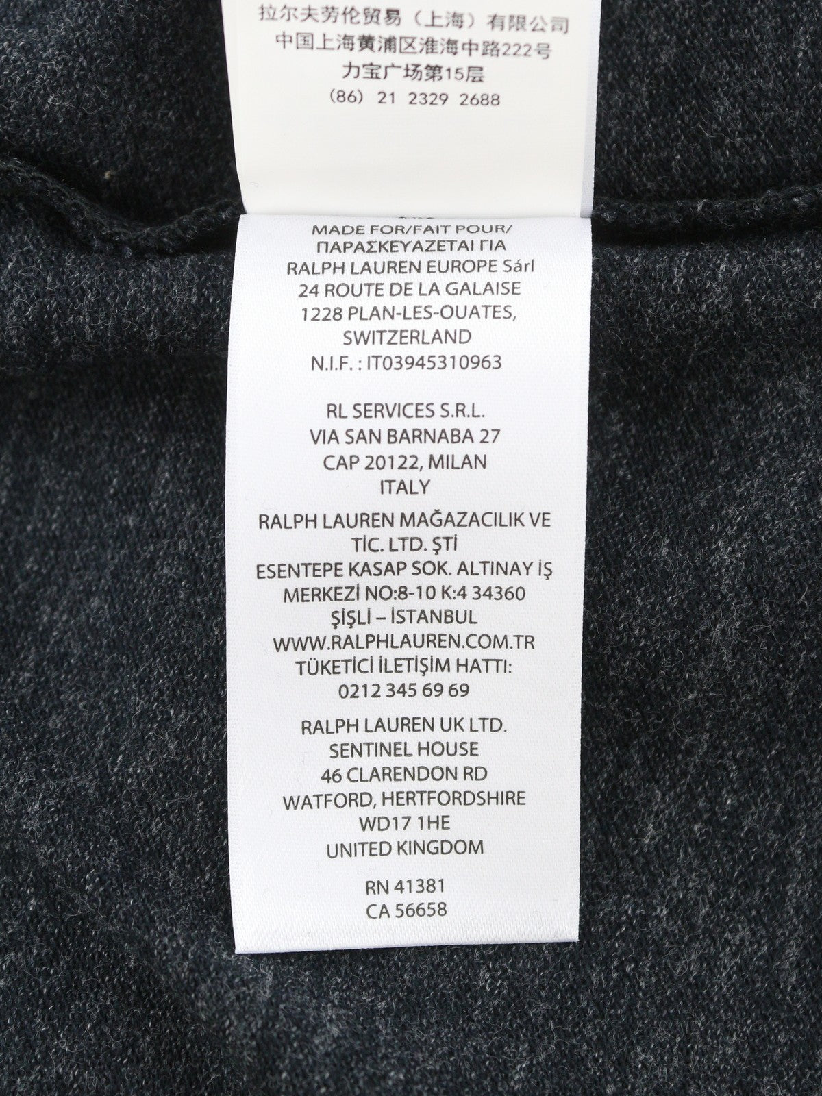 RALPH LAUREN Custom Slim Fit Men Polos 2XL Black Melange Cotton Short Sleeved