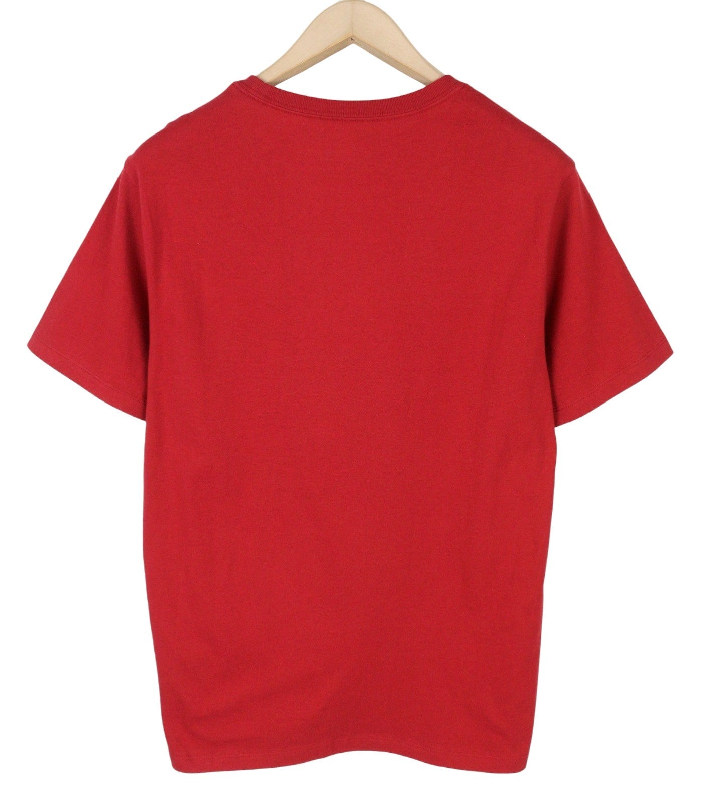 LEVI'S Standard Men T-Shirt M Red Tricot Cotton Crew Neck Short Sleeve Casual