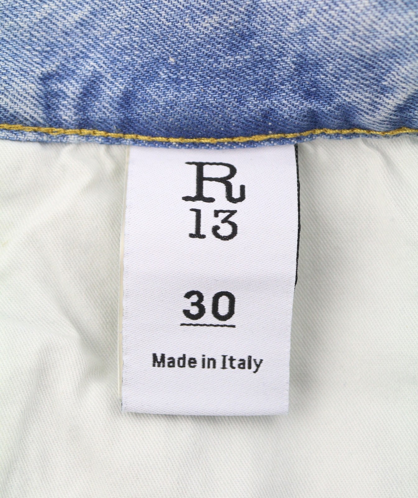 R13 Hayden Relaxed Women Jeans 30 Easton Blue W/Rips Distress Faded Cropped