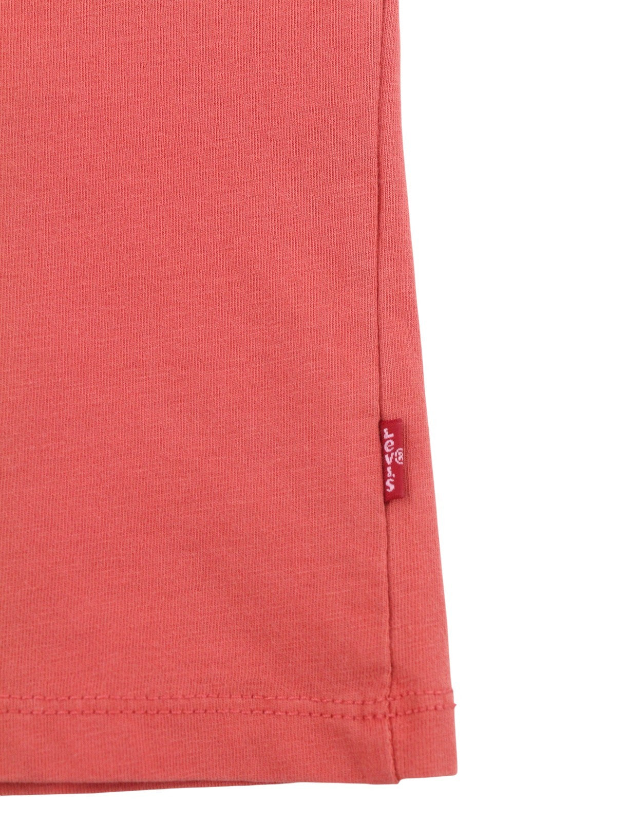 LEVI'S Slim Men T-Shirt S Red Tricot Cotton Crew Neck Short Sleeve Casual