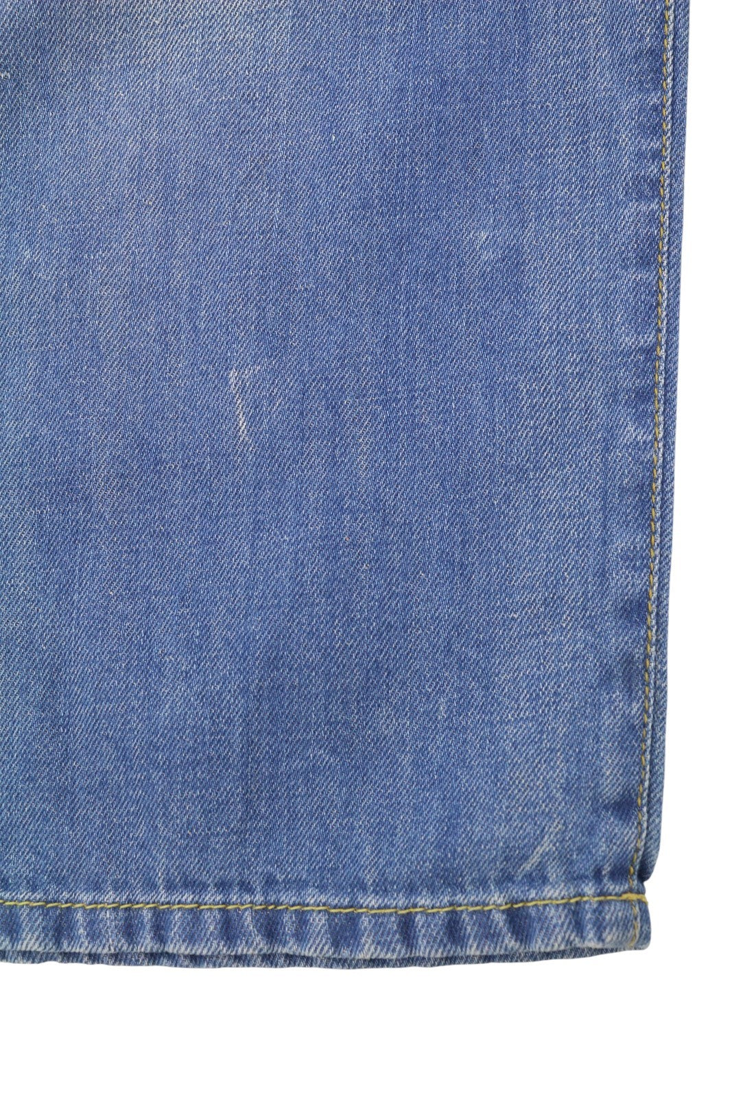 R13 Tailored Drop Women Jeans 27 Cliff Linen Indigo Whiskers Faded Ankle Cropped