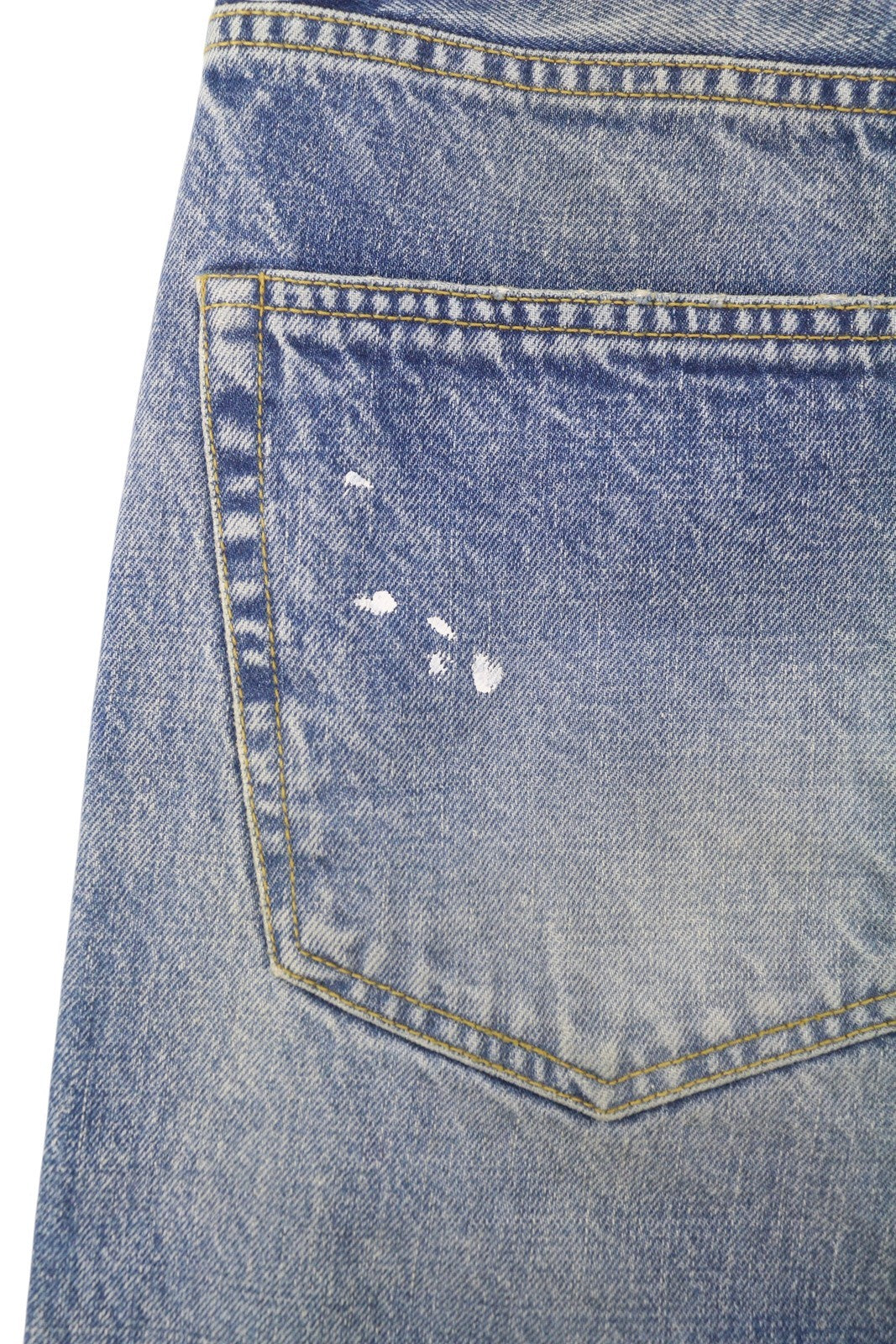 R13 Weller Drop Men Jeans W32 Jasper Blue Whiskers Faded Cropped Ankle Denim