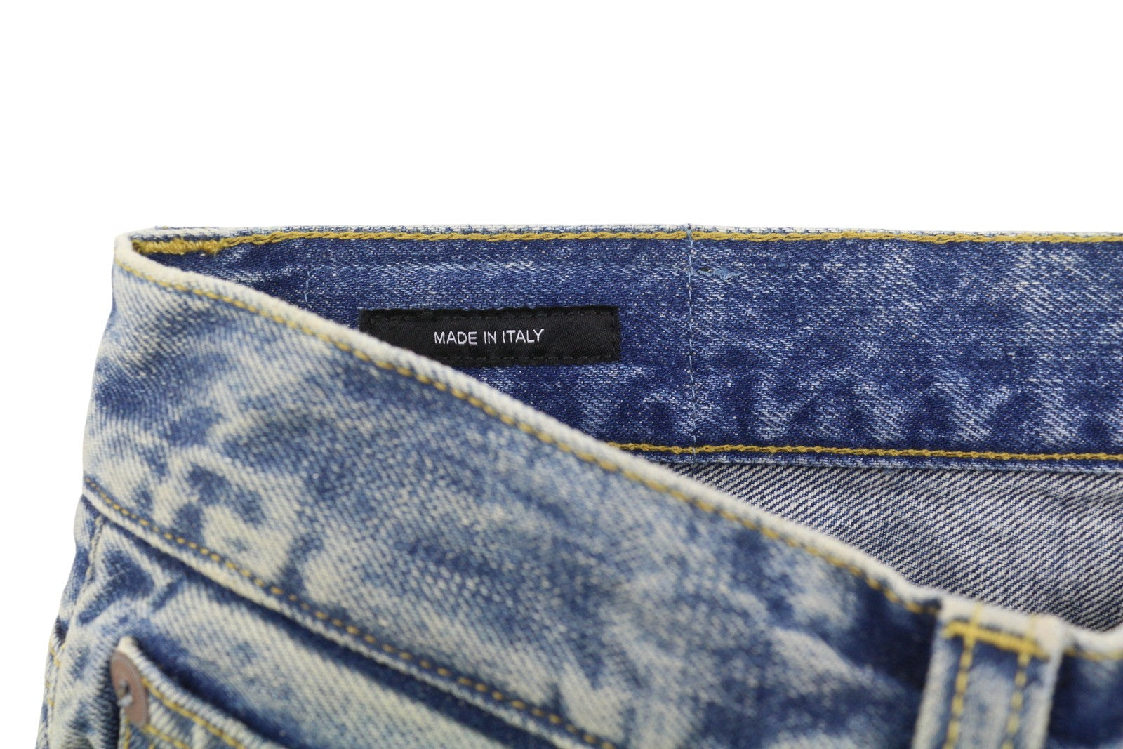 R13 Weller Drop Men Jeans W32 Jasper Blue Whiskers Faded Cropped Ankle Denim