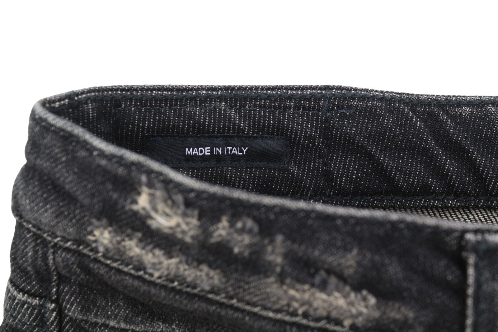 R13 Boy Straight Women Jeans 25 Abbey Black Whiskers Faded Distress Ankle RRP720