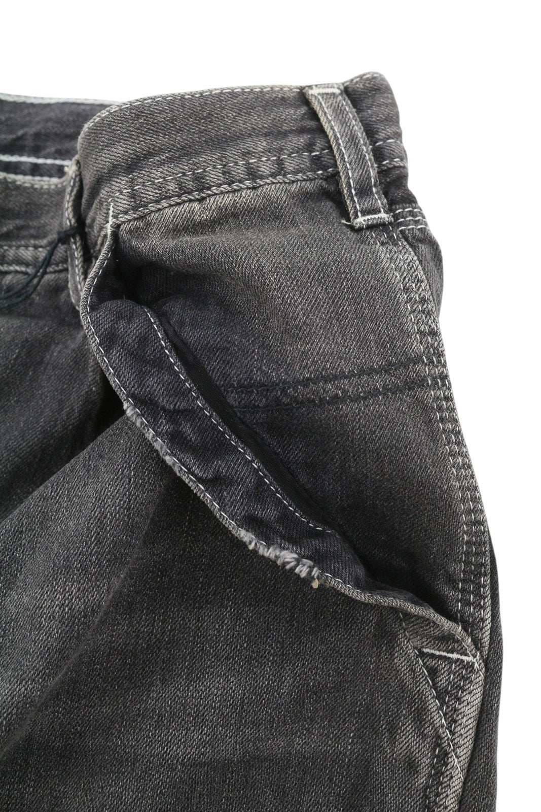 R13 Crop Wideleg Carpenter Women Jeans 26 Ellery Black Faded Pleated RRP899