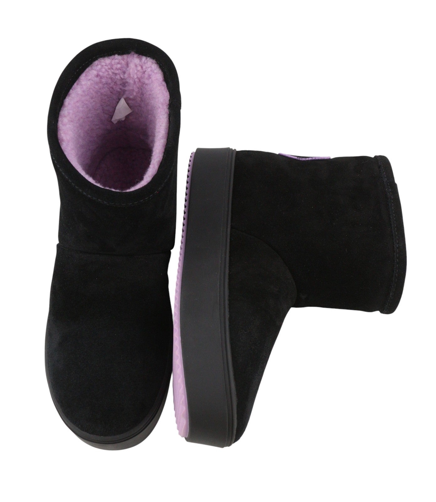 CHIARA FERRAGNI Ankle Eyelike Black Suede Women Boots EU37 Fleece Inside RRP275