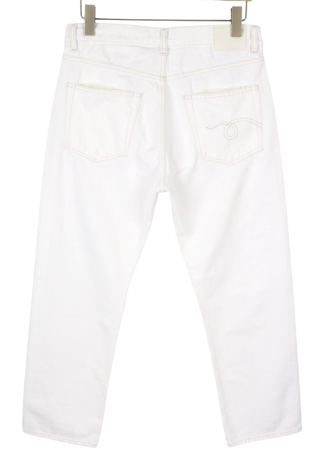R13 Boyfriend Women Jeans 27 Aerin White Straight Fit Zip Denim SS25 RRP699
