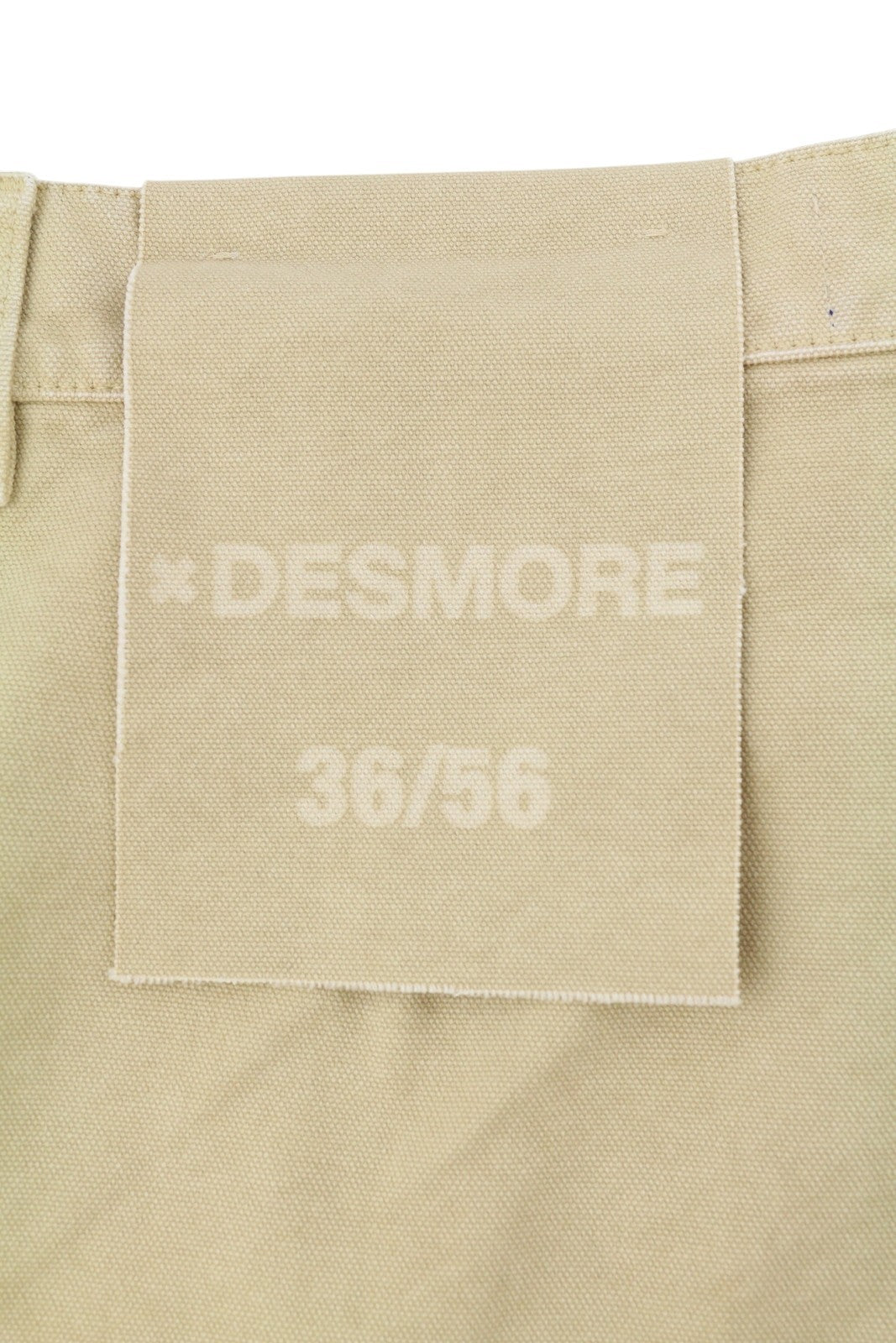 DESMORE Cargo Men Trousers W34 Light Brown Faded Patch Pockets Distress Zip