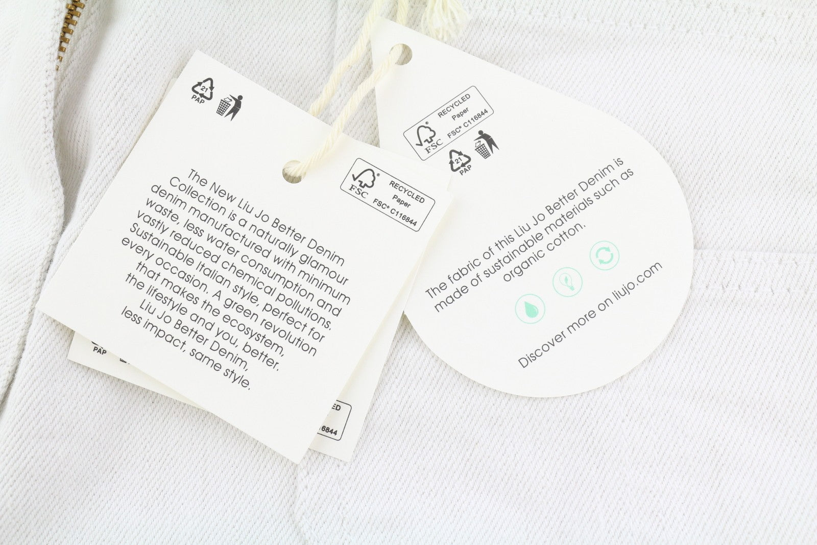 LIU JO Cargo Women Jeans 40 Skinny Ripped White Denim Glitter Trim Logo