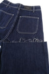 Jeans Flare Patch Pocket