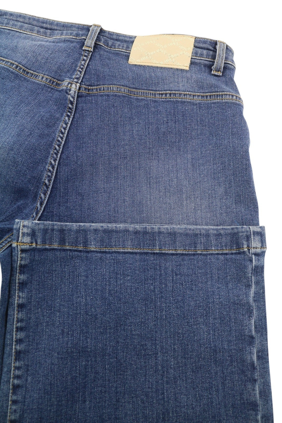 LIU JO Women Jeans W28 Flare Fade Blue Denim Button Ankle Casual Fit