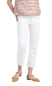 R13 Boy Straight Women Jeans 25 Bale White Cropped Ankle Denim PS25 RRP499