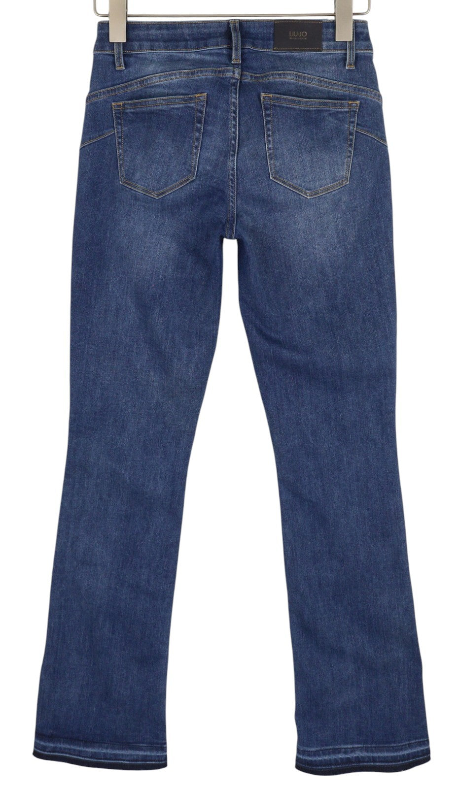 LIU JO Up Repot Women Jeans W28 Bootcut Washed Blue Denim Zip Casual