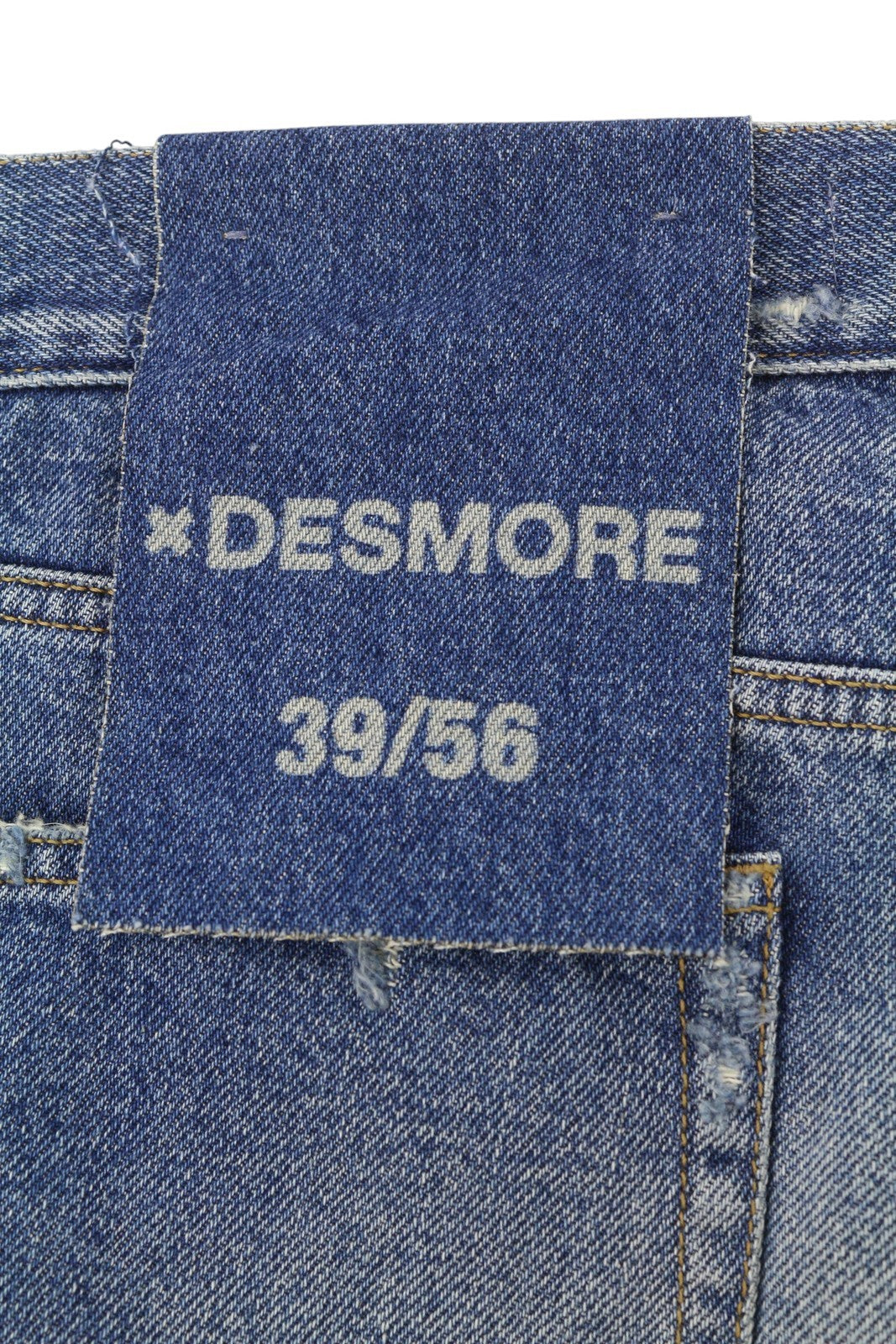DESMORE 5 Tasche Alex Dark Blue Men Jeans W36 Whiskers Faded Slim Fit Button Fly