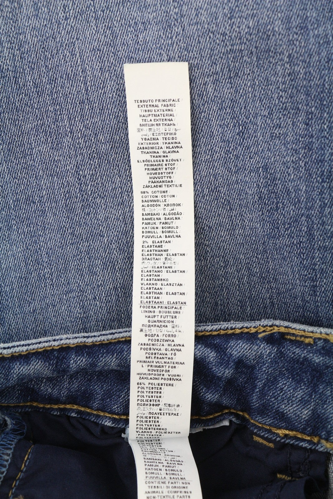 LIU JO Women Jeans W26 High Waist Bootcut Washed Denim Blue Logo