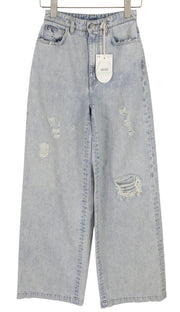 LIU JO 5 Tasche Vita Women Jeans 40 Wide Leg High Waist Ripped Denim