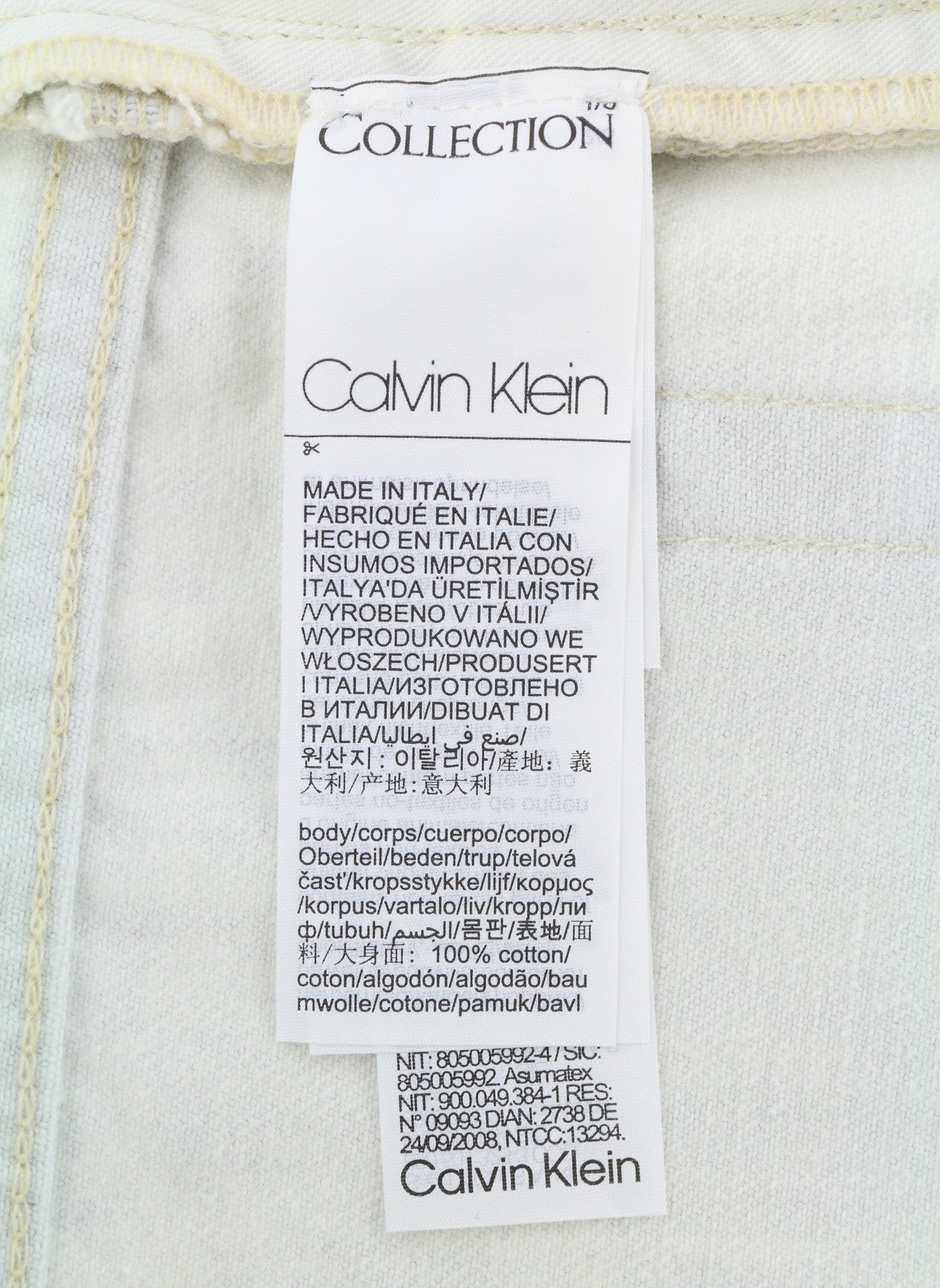 CALVIN KLEIN COLLECTION Women Jeans W28/L32 White Faded Relaxed Straight Denim