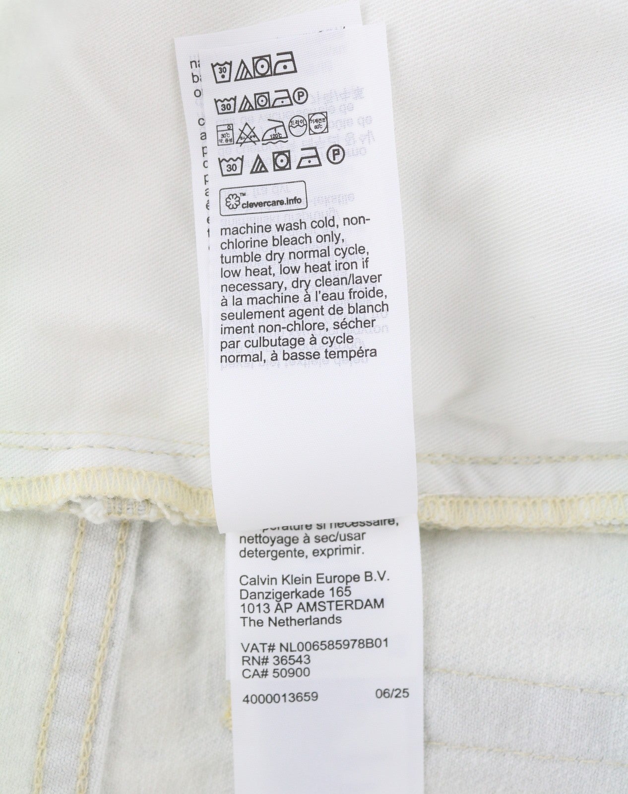 CALVIN KLEIN COLLECTION Women Jeans W28/L32 White Faded Relaxed Straight Denim
