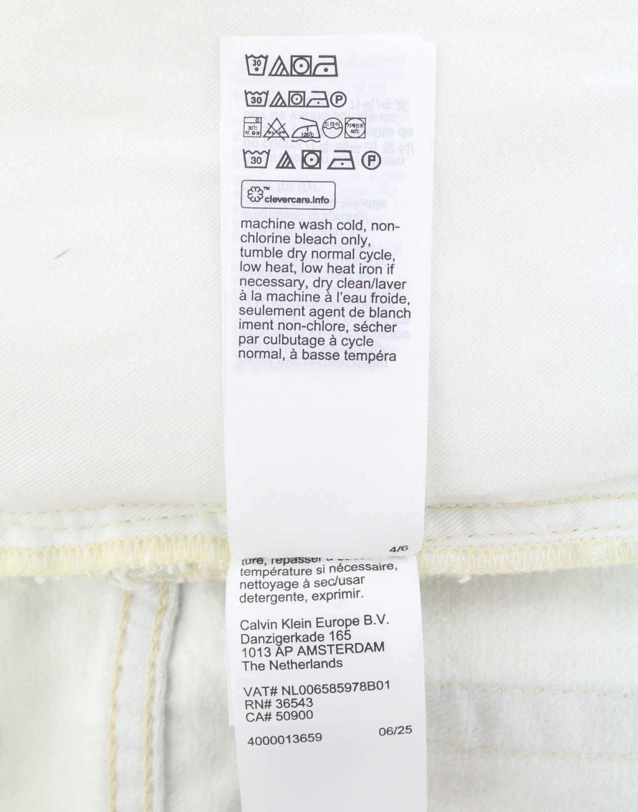 CALVIN KLEIN COLLECTION Women Jeans W29/L32 White Faded Relaxed Straight Denim