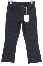 LIU JO Princess Women Jeans W28 Wide Leg Patterned Dark Denim Zip Fly