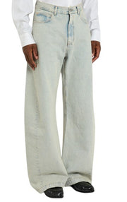 CALVIN KLEIN COLLECTION Men Jeans W36/L32 Blue Faded Relaxed Wide Leg RRP750