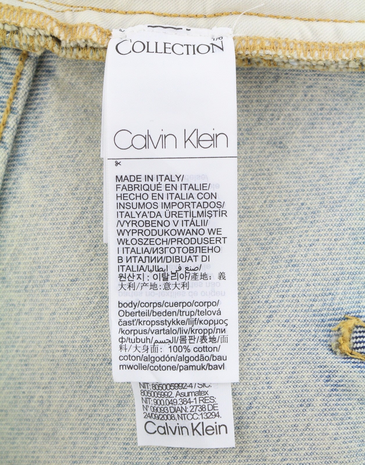 CALVIN KLEIN COLLECTION Men Jeans W36/L32 Blue Faded Relaxed Wide Leg RRP750