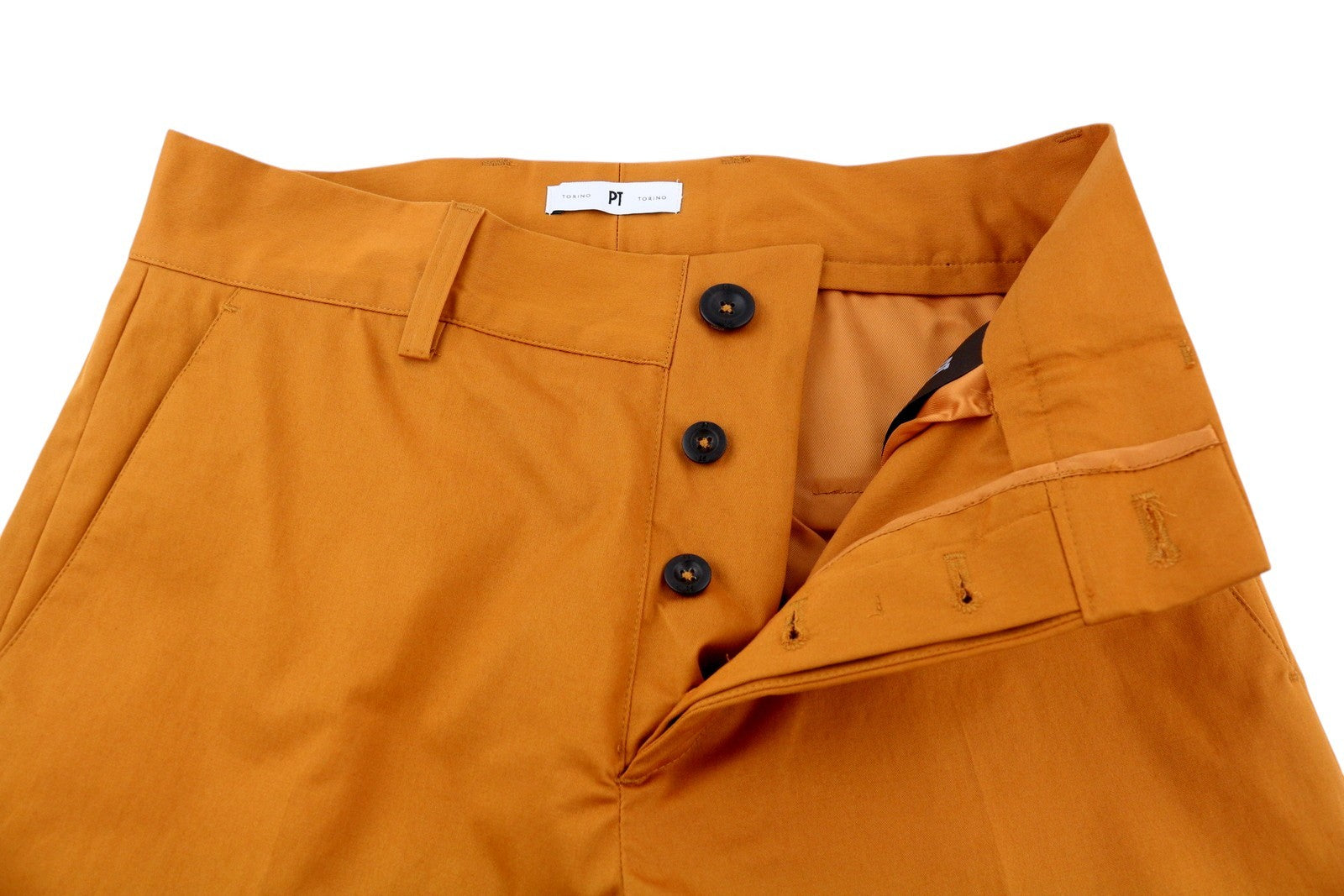 PT TORINO Gio Women Trousers 38 W28 Brown Slim Chino Turn-Up RRP240