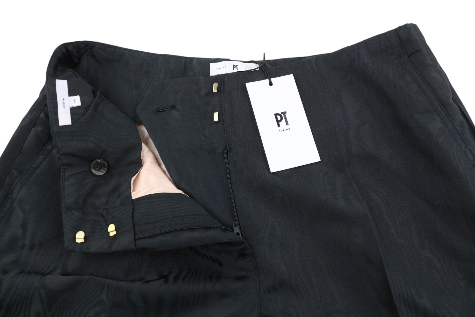 PT TORINO Mirna Women's Trousers 44 W31 Black Regular Fit Patterned Style