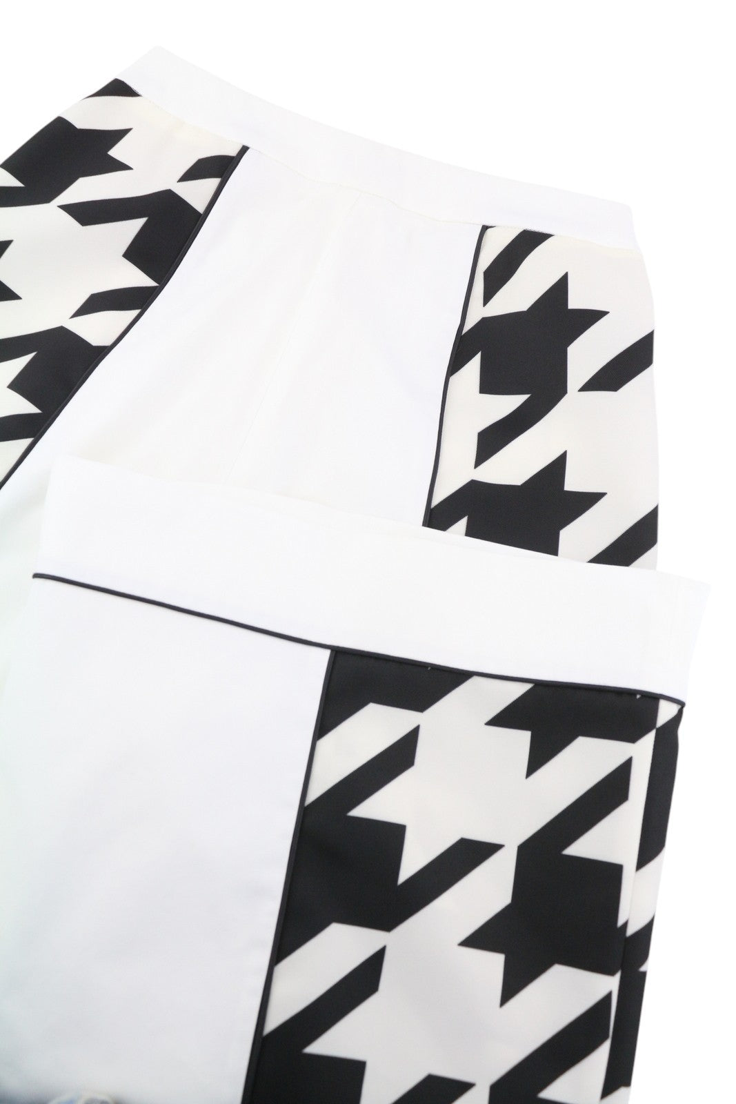 PT TORINO Mia Women's Trousers 42 W26 White Patterned Flared Zip Ankle