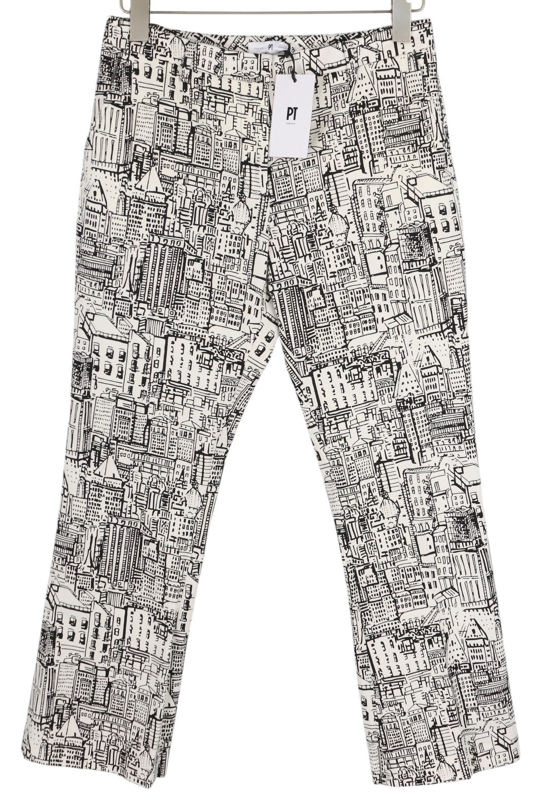 PT TORINO Jaine Women's Trousers 38 W27 City Print Bootcut Ankle Fit RRP249