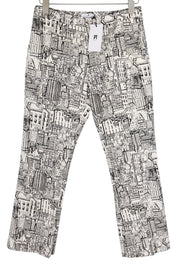 PT TORINO Jaine Women's Trousers 44 W31 City Printed Bootcut Cropped RRP249