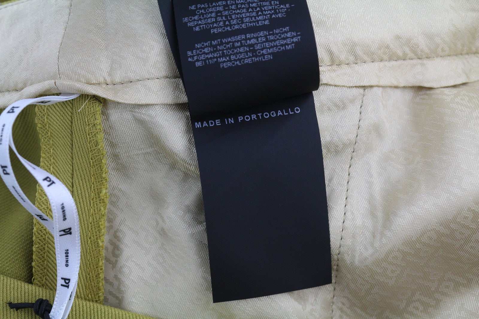 PT TORINO Colette Women's Trousers 42 W30 Green Linen Blend Turn-Up Zip RRP315