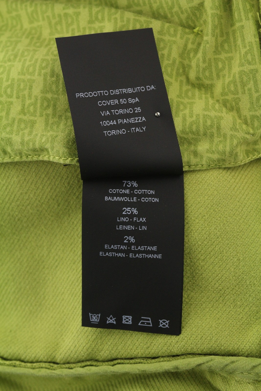 PT TORINO Zoe Women's Trousers 44 W30 Green High Waist Linen Slim Cargo