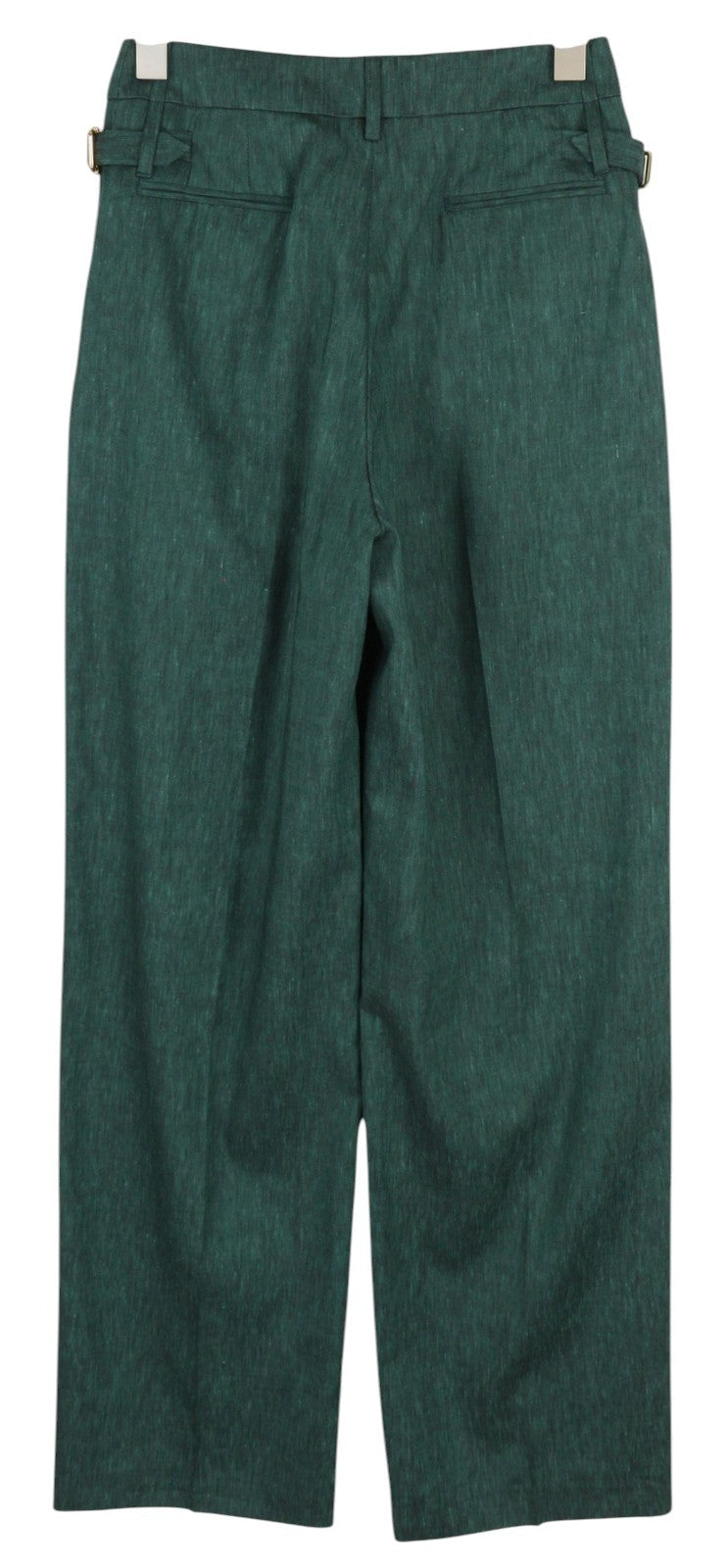 PT TORINO Isabel Women Trousers 40 W26 Fleece Wool Linen Flared Pleated RRP350