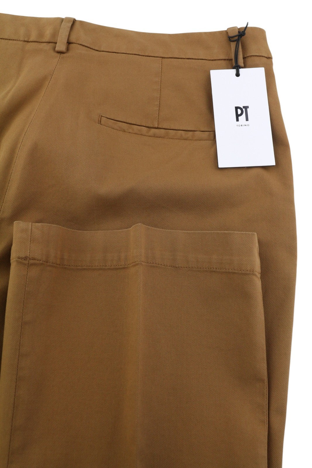 PT TORINO Jaine Women's Trousers 46 W33 Brown Bootcut Ankle Zip Fit RRP249