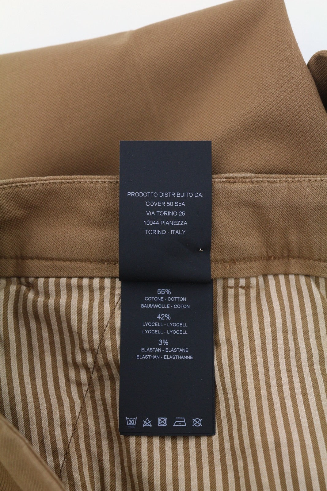 PT TORINO Jaine Women's Trousers 46 W33 Brown Bootcut Ankle Zip Fit RRP249